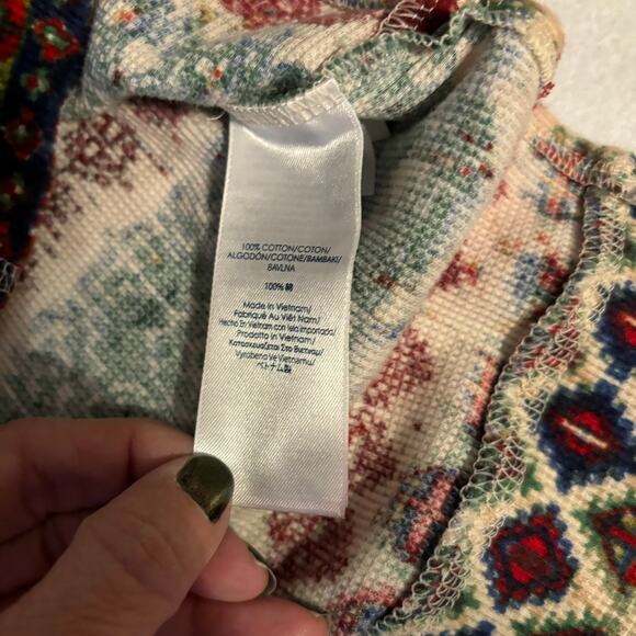 Vtg Chaps Womens Sweater Mock Neck Multicolor Geometric Knit Size Small - Picture 6 of 7